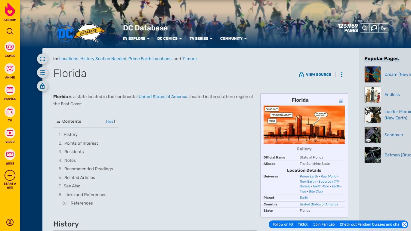 Florida | DC Database | Fandom